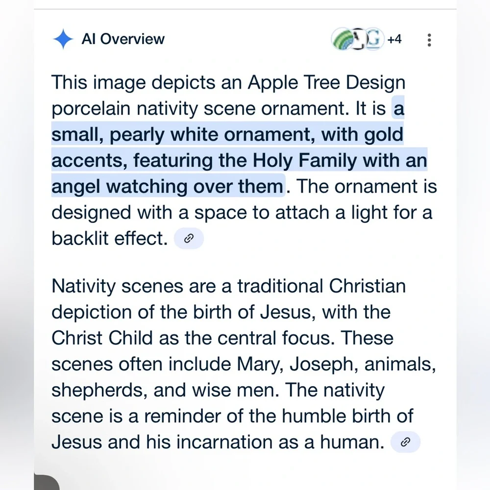 Porcelain nativity ornament by Appletree - Picture 9 of 9